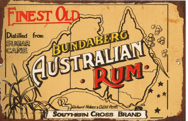 Bundaberg Australian Rum metal sign 20 x 30 cm free postage - TinSignFactoryAustralia