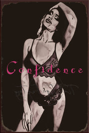 SEXY IS CONFIDENCE Retro/ Vintage Tin Metal Sign Man Cave, Wall Home Décor, Shed-Garage, and Bar