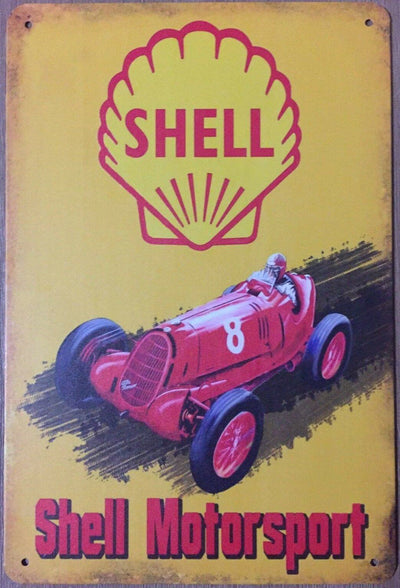 Shell Oil Garage Rustic Vintage Metal Tin Sign Man Cave, Shed and Bar and Home decor