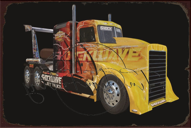 SHOCKWAVE JET TRUCK Retro/ Vintage Tin Metal Sign Man Cave, Wall Home Décor, Shed-Garage, and Bar