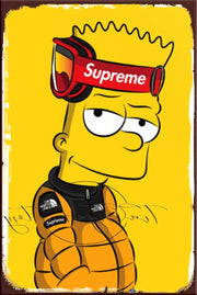SIMPSON SUPREME Retro/ Vintage Tin Metal Sign Man Cave, Wall Home Décor, Shed-Garage, and Bar