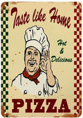TASTE LIKE HOME PIZZA Retro/ Vintage Tin Metal Sign Man Cave, Wall Home Decor, Shed-Garage, and Bar