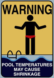 TEMPERATURE MAY CAUSE SHRINKAGE Retro/ Vintage Tin Metal Sign Man Cave, Wall Home Decor, Shed-Garage, and Bar