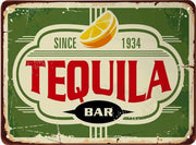 TEQUILA SINCE 1934 Retro/ Vintage Tin Metal Sign Man Cave, Wall Home Decor, Shed-Garage, and Bar