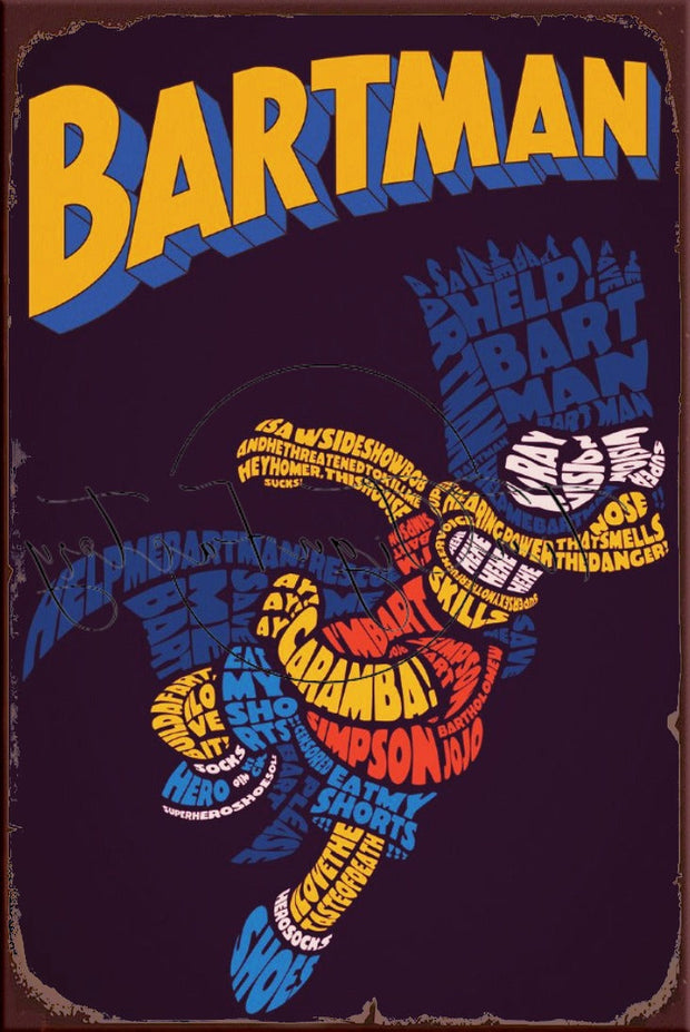 THE BARTMAN Retro/ Vintage Tin Metal Sign Man Cave, Wall Home Décor, Shed-Garage, and Bar