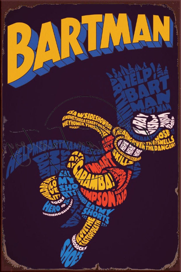 THE BARTMAN Retro/ Vintage Tin Metal Sign Man Cave, Wall Home Décor, Shed-Garage, and Bar