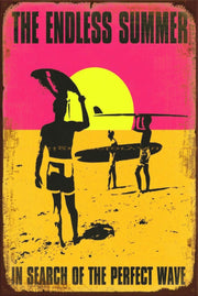 THE ENDLESS SUMMER SURFING Vintage Retro Rustic Garage Man Cave Metal Sign