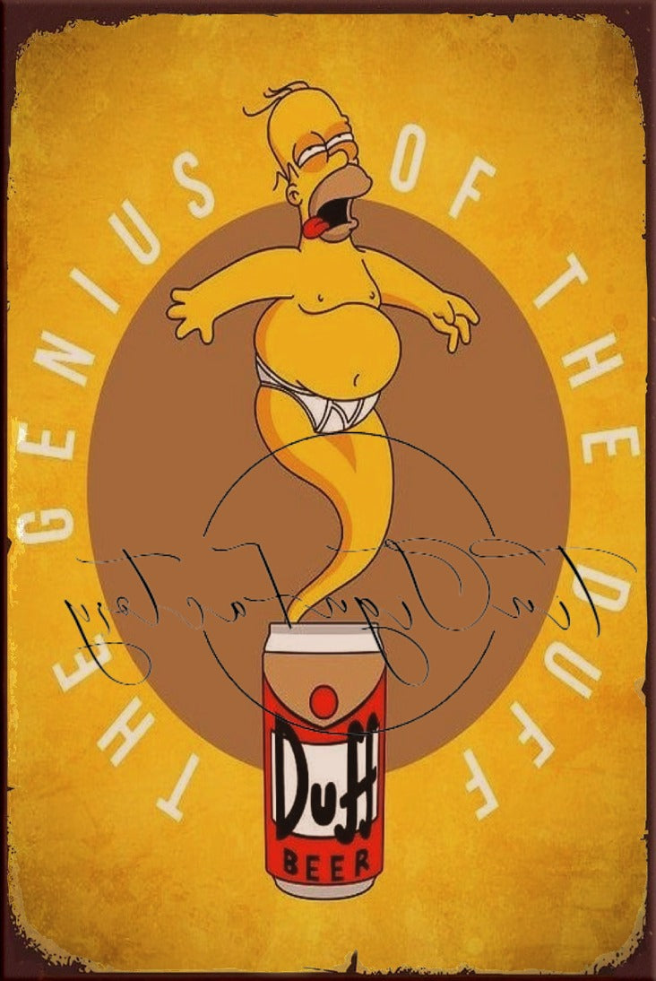 THE GENIUS Retro/ Vintage Tin Metal Sign Man Cave, Wall Home Décor, Shed-Garage, and Bar