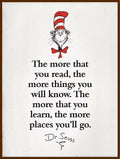 THE MORE THAT YOU READ QUOTE Retro/Vintage Metal Plaque Sign Style Man Cave Garage - Tin Sign Factory Australia