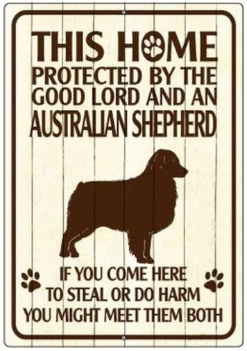 THIS HOME IS PROTECTED Retro/ Vintage Tin Metal Sign Man Cave, Wall Home Decor, Shed-Garage, and Bar