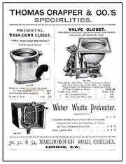 THOMAS CRAPPER Retro/Vintage Metal Plaque Sign Style Man Cave Garage