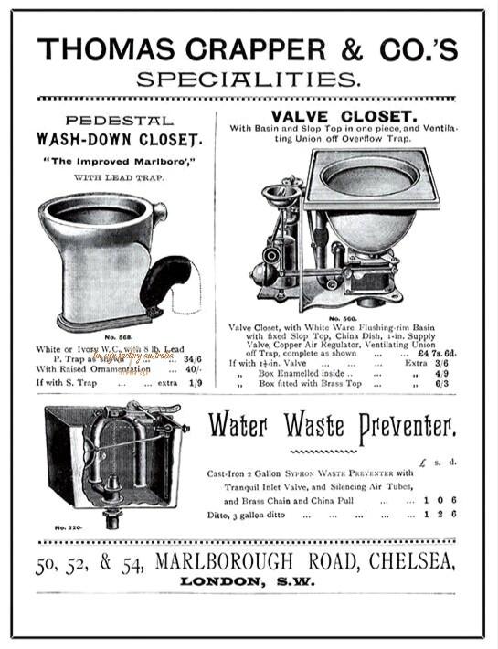THOMAS CRAPPER Retro/Vintage Metal Plaque Sign Style Man Cave Garage