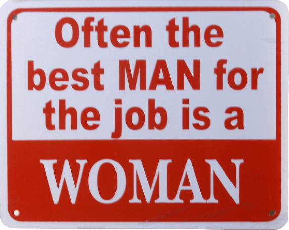 BEST MAN FOR A JOB - WOMAN Tin Metal Sign | Free Postage