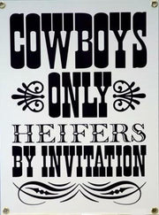 COWBOYS ONLY Tin Metal Sign | Free Postage