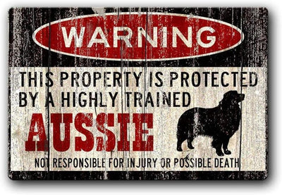 WARNING: AUSSIE PROTECTED PROPERTY Metal Sign | Free Postage