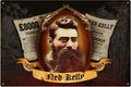 NED KELLY 1855 1880 Rustic Metal Tin Sign Plaque Vintage Garage, Cafe, Bar & Man Cave - Tin Sign Factory Australia