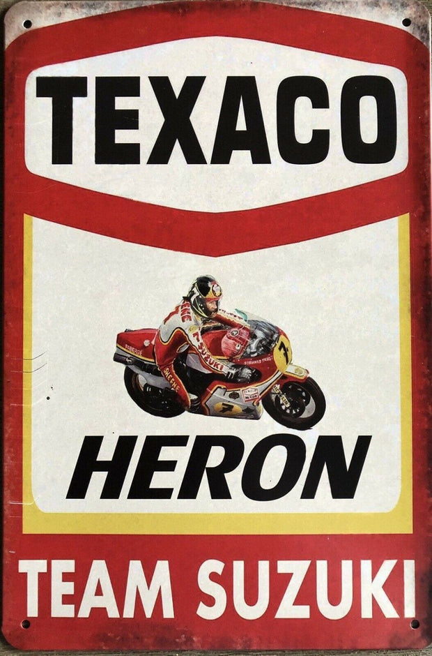 Texaco Motor Oil Garage Rustic Vintage Metal Tin Signs Man Cave Shed and Bar Sign
