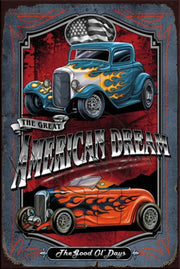 THE GREAT DREAM Retro/ Vintage Tin Metal Sign Man Cave, Wall Home Décor, Shed-Garage, and Bar