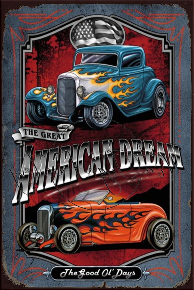 THE GREAT DREAM Retro/ Vintage Tin Metal Sign Man Cave, Wall Home Décor, Shed-Garage, and Bar