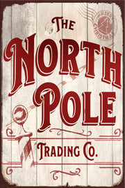 THE NORTH POLE Retro/ Vintage Wall Home Décor, Shed-Garage and Bar Tin Metal Sign