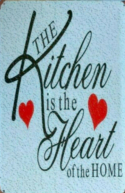 The Kitchen Is The Heart Of The Home tin metal sign MAN CAVE brand new