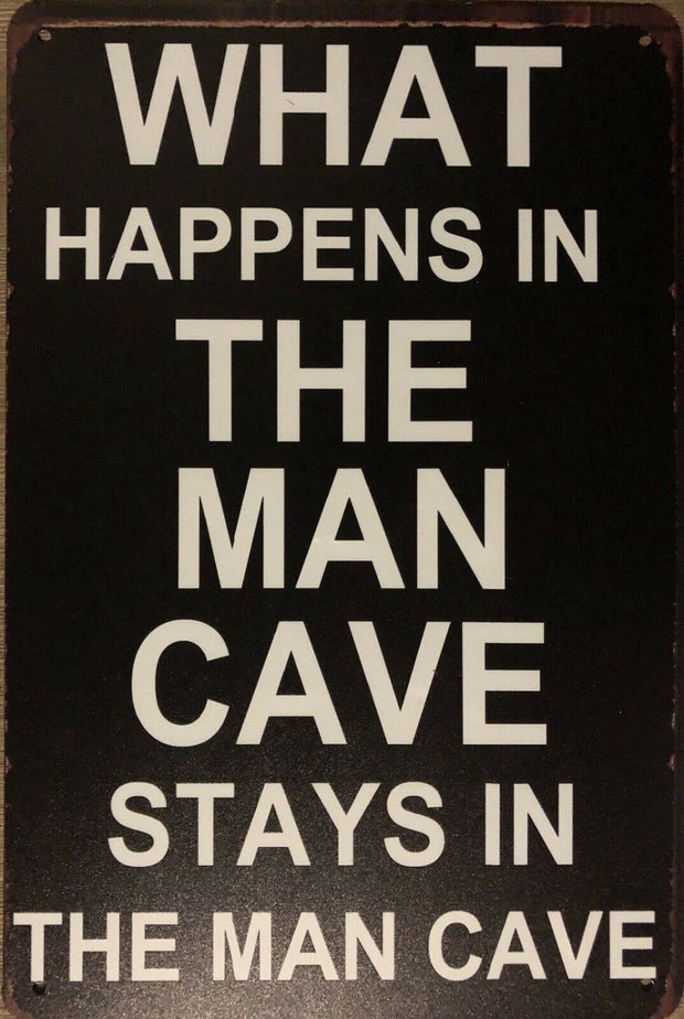The Man Cave Garage Rustic Vintage Metal Tin Sign Man Cave,Shed and Bar