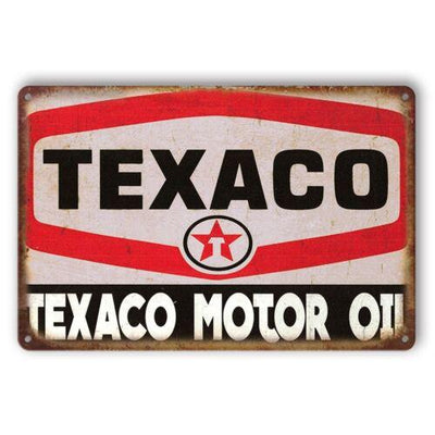 TEXACO MOTOR OIL GARAGE CAR MAN CAVE Rustic Look Decorative