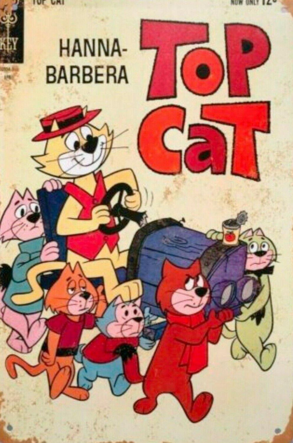 Top Cat tin metal sign MAN CAVE brand new - Tin Sign Factory Australia