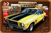 MUSCLE CAR V8 SPECIALIST Retro Rustic Look Vintage Tin Metal Sign Man Cave, Shed-Garage, and Bar
