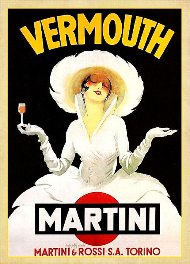 VERMOUTH MARTINI Retro/Vintage Metal Plaque Sign Style Man Cave Garage