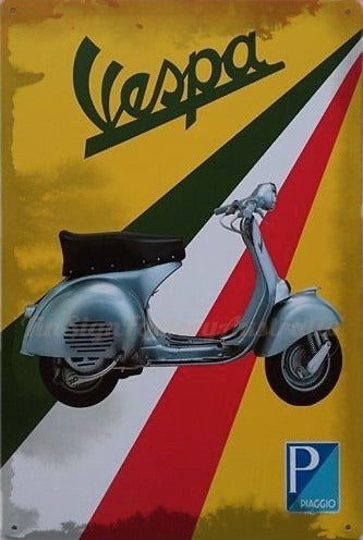 VESPA ELECTROCAR SCOOTER Rustic Retro/Vintage Home Garage Wall Cafe Resto or Bar Tin Metal Sign