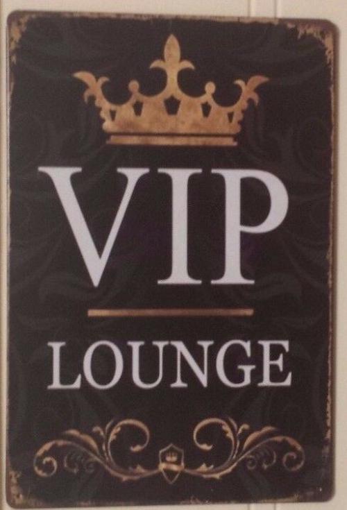 VIP LOUNGE Tin Metal Sign Rustic Look ..GARAGE- MAN CAVE . PUB-. AU SELLER