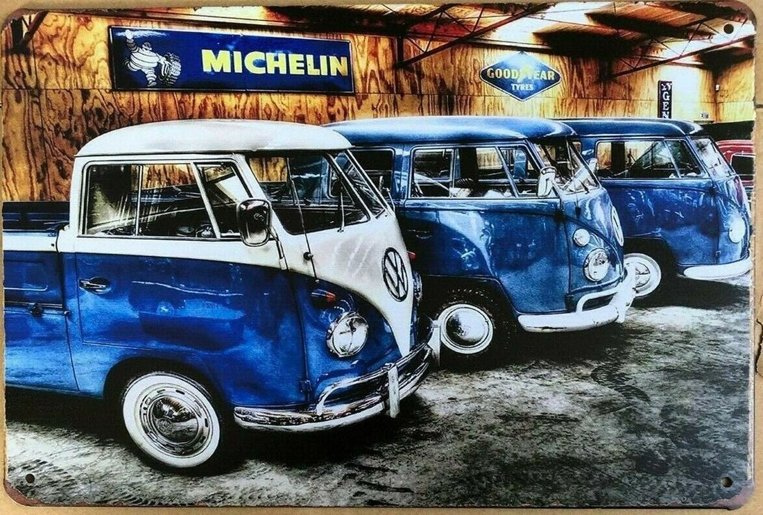 VOLKSWAGON Garage Rustic Look Vintage Tin Signs Man Cave, Shed and Bar Home Decor - Tin Sign Factory Australia