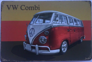 VW Car Oil Rustic Look Vintage Tin Signs Man Cave, Shed and Bar Sign