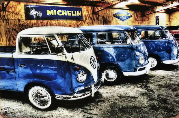 VW Car Oil Rustic Look Vintage Tin Signs Man Cave, Shed and Bar Sign