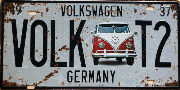 VW Garage Rustic Look Vintage Metal Tin SignsMan Cave, Shed and Bar