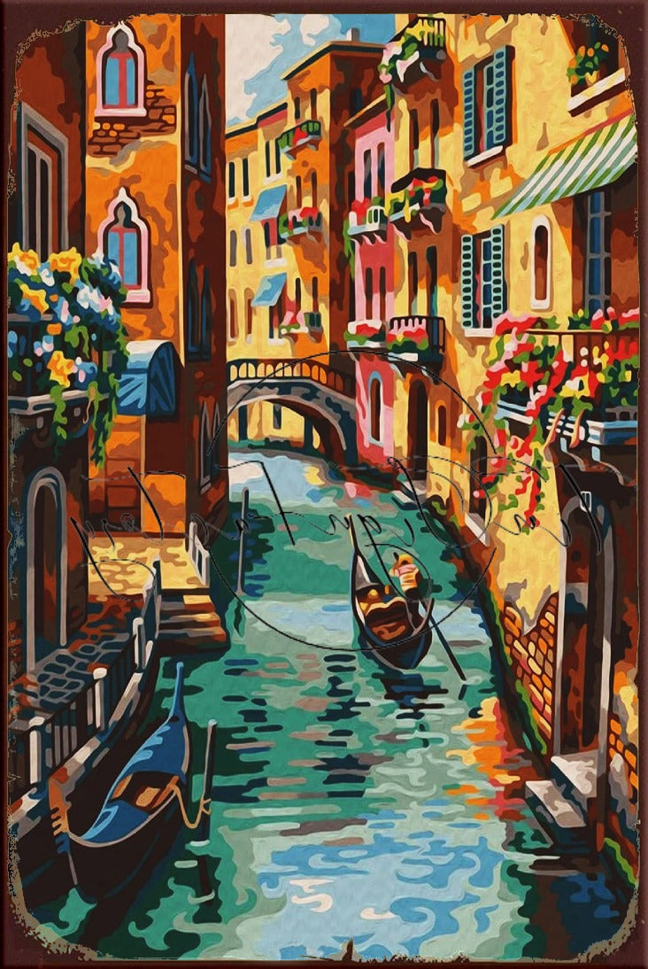 VENICE CITY Retro/ Vintage Tin Metal Sign Man Cave, Wall Home Décor, Shed-Garage, and Bar
