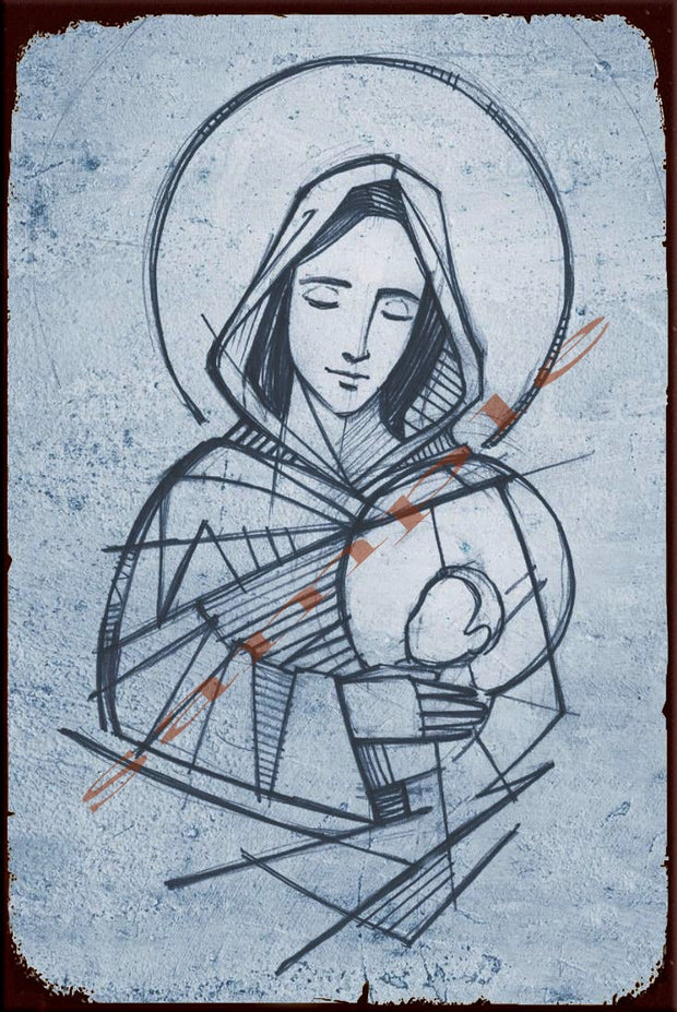 VIRGIN MARY Retro/ Vintage Wall Home Décor, Shed-Garage and Bar Tin Metal Sign