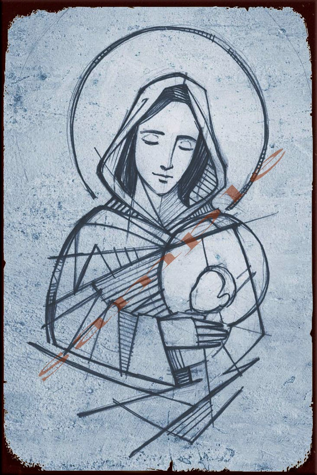 VIRGIN MARY Retro/ Vintage Wall Home Décor, Shed-Garage and Bar Tin Metal Sign