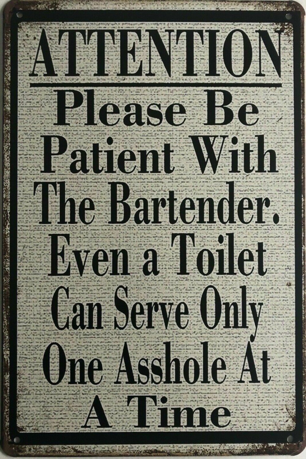 WARNING Garage Rustic Look Vintage Tin Signs Man Cave Shed and Bar SIGN - Tin Sign Factory Australia