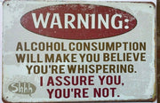 WARNING Garage Rustic Look Vintage Tin Signs Man Cave Shed and Bar SIGN