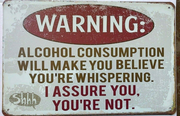 WARNING Garage Rustic Look Vintage Tin Signs Man Cave Shed and Bar SIGN