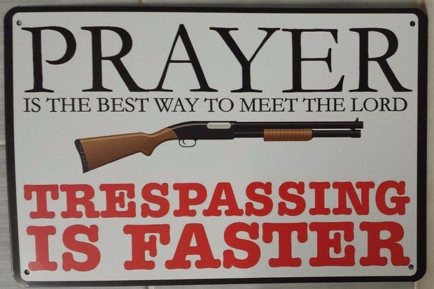 WARNING Garage Rustic Look Vintage Tin Signs Man Cave, Shed and Bar Sign