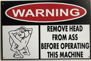 WARNING Garage Rustic Look Vintage Metal Tin Signs Man Cave, Shed and Bar Sign