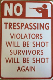 WARNING Garage Rustic Look Vintage Tin Signs Man Cave, Shed and Bar Sign
