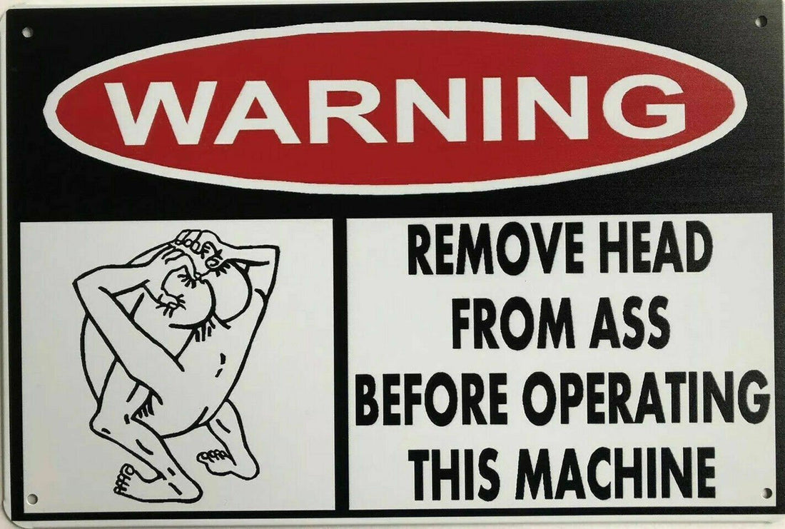 WARNING Rustic Look Vintage Tin Metal Sign Man Cave, Shed-Garage and Bar - Tin Sign Factory Australia
