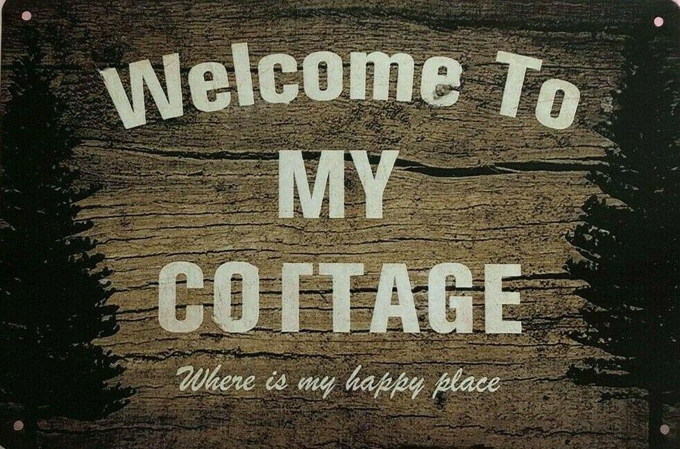 WELCOME TIN SIGN Rustic Look Vintage Tin Metal Sign Man Cave, Shed-Garage and Bar - Tin Sign Factory Australia