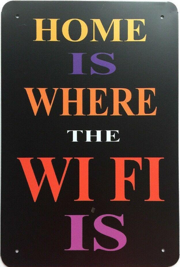 WIFI Garage Rustic Vintage Look Metal Tin Sign Man Cave, Shed and Bar