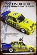 WINNER 1992 SANDOWN 500 Vintage Retro Rustic Shed Garage Man Cave Metal Sign