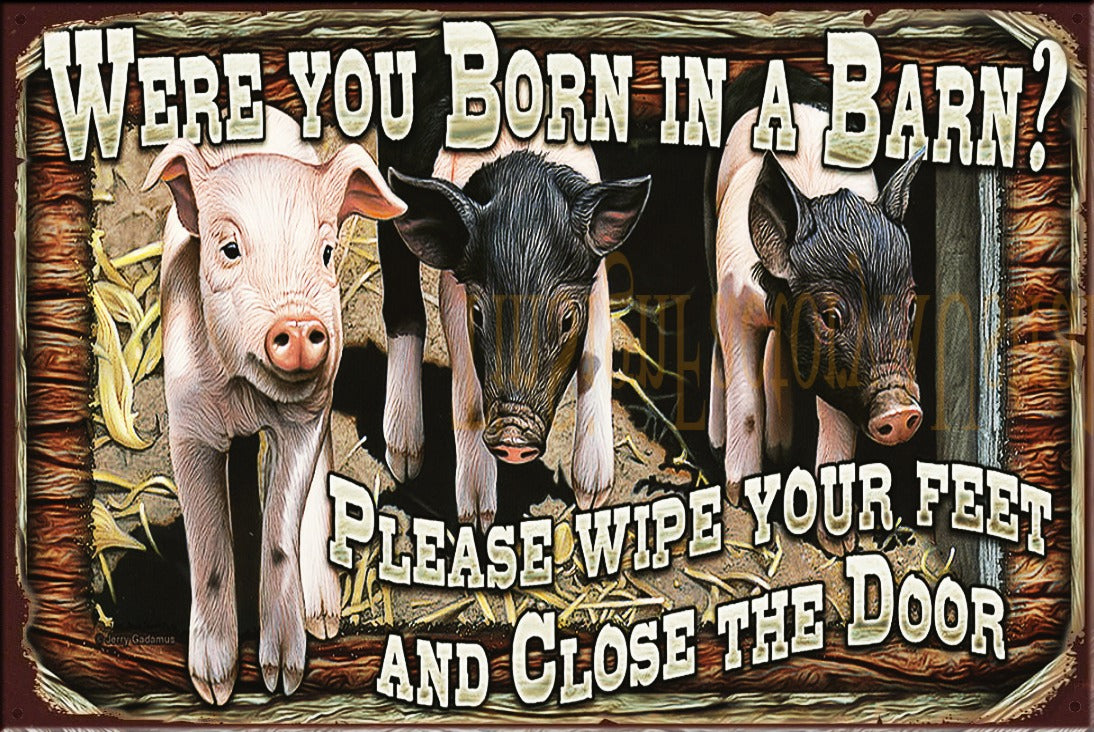 WIPE YOUR FEET Vintage Retro Rustic Garage Wall Décor Man Cave Plaques Metal Sign